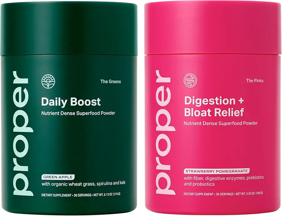 Organic Greens & Bloat Relief Drink Mixes with Probiotics, Prebiotics, and Enzymes A3014