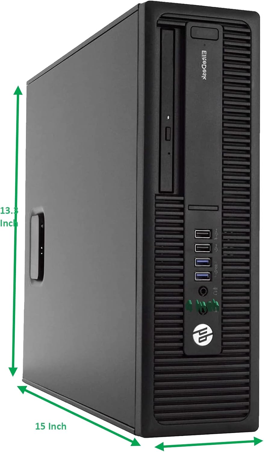 HP 705 G2 Desktop PC AMD Pro A4-8350B R5 Processor, 8GB Ram, 256 GB M.2 SSD, WiFi & Bluetooth, Wireless Keyboard Mouse, 27 Inch LED Monitor, Windows 10 Q865384