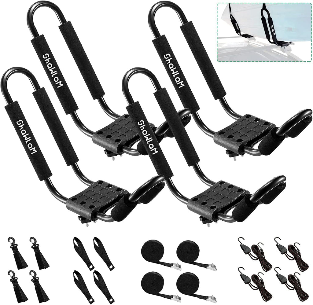 2 Pairs Universal HD Kayak Roof Rack for 2 Kayaks K382