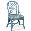 Navy Finish Gray Performance Sile Chair (Set of 2) W39272