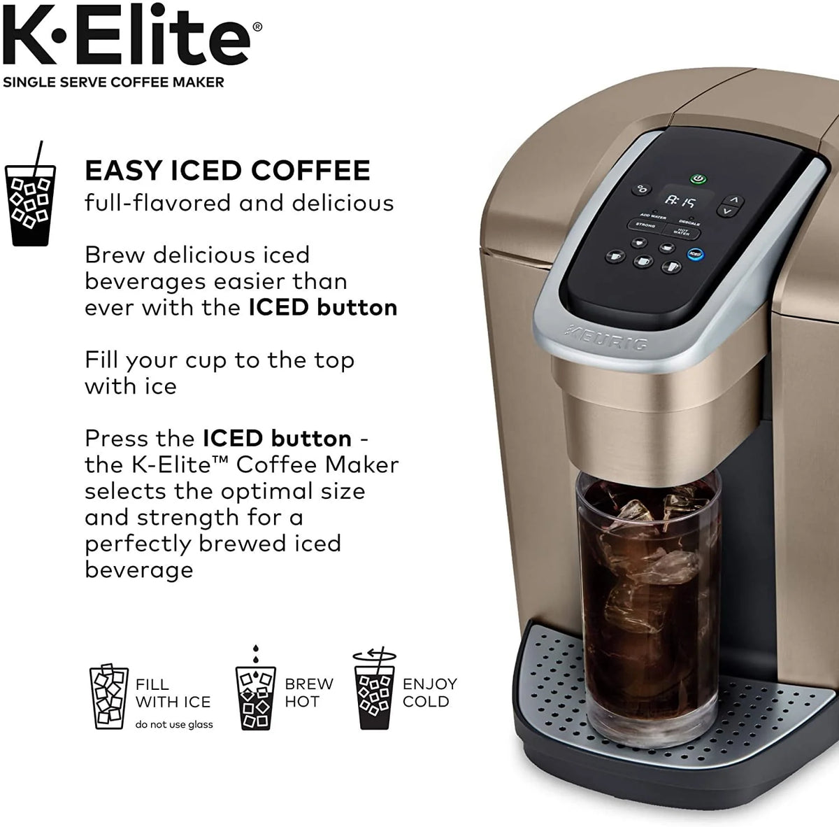 Single Serve Coffee Maker with Iced Coffee Capability S7646