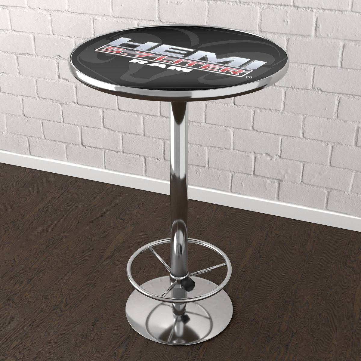 Round Bar Table with Metal Base V3663