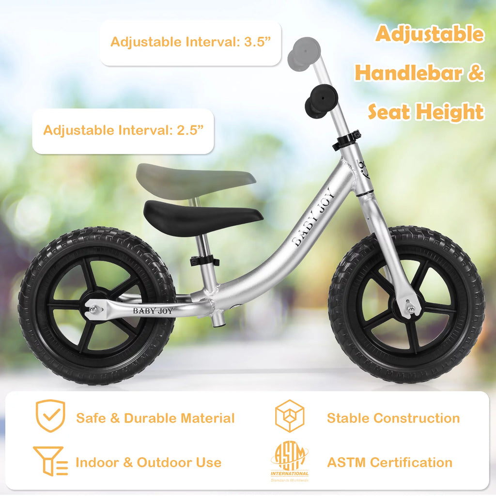 Aluminum Adjustable No Pedal Balance Bike D7361
