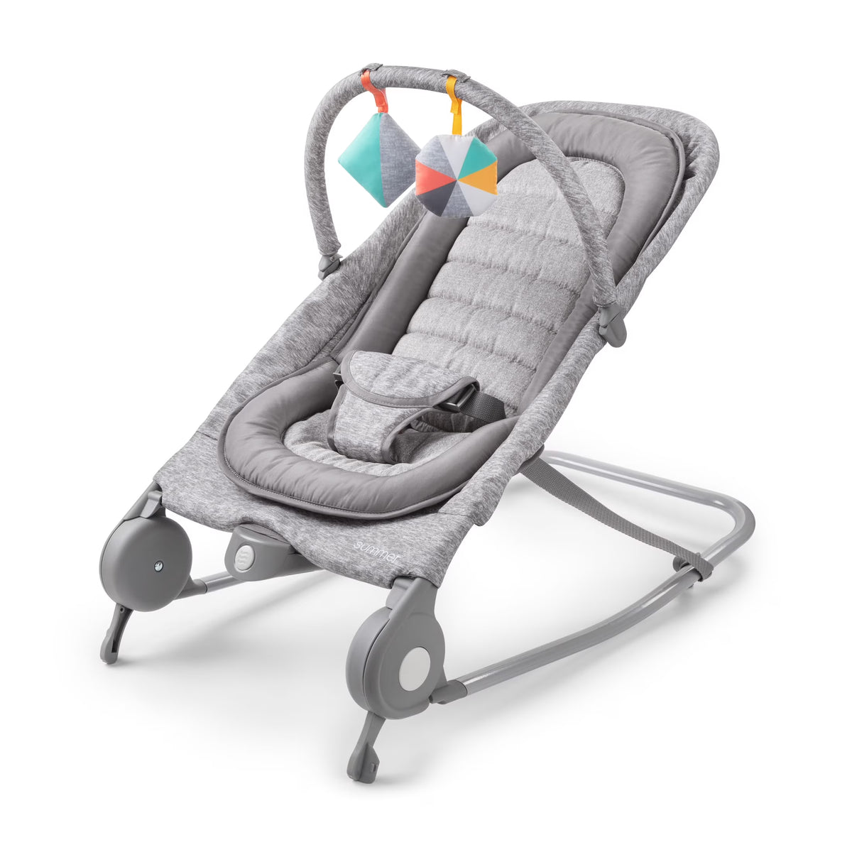 2-in-1 Baby Bouncer & Rocker, Light Gray Tweed K819
