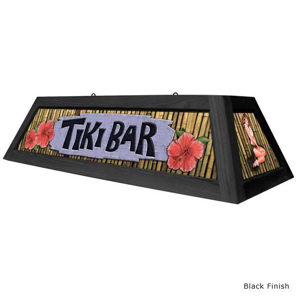 Brown Tiki Bar Pool Table Light W245