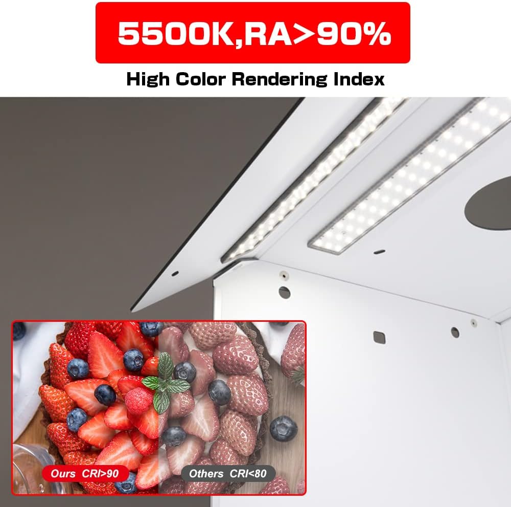16"/40cm Portable Photo Studio Light Box with 6 Color Backdrops and 3 Light Filter Pack of 2 O34128