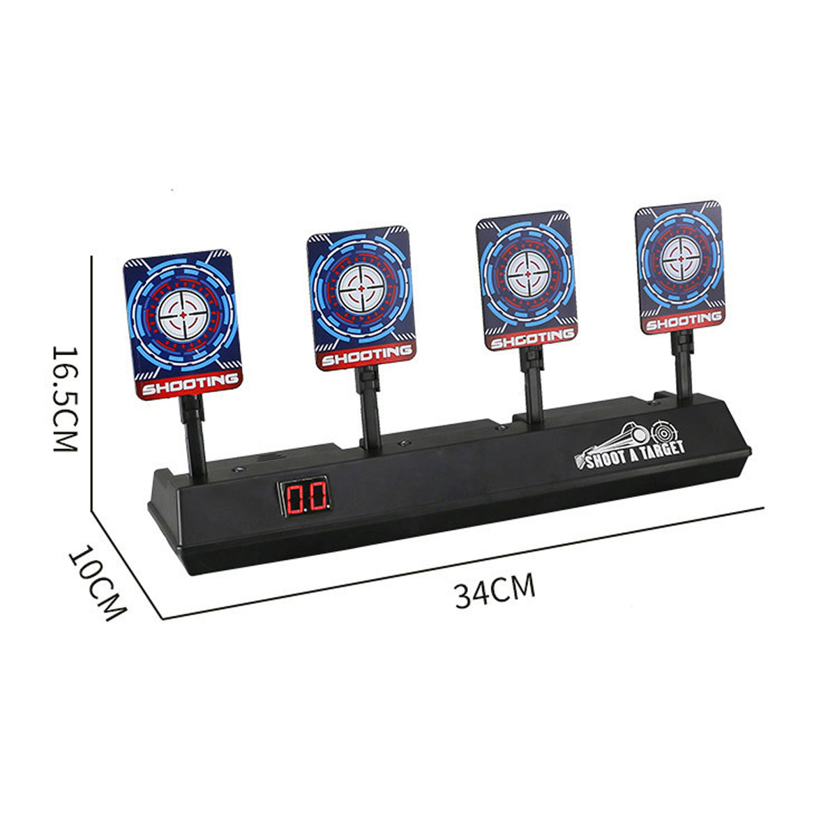 Electronic Scoring Shooting Targets, 4 Targets LED Light Auto Reset L61791