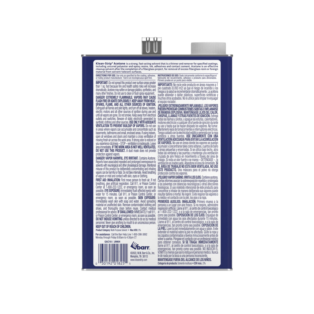 Acetone 1 Gallon L4027