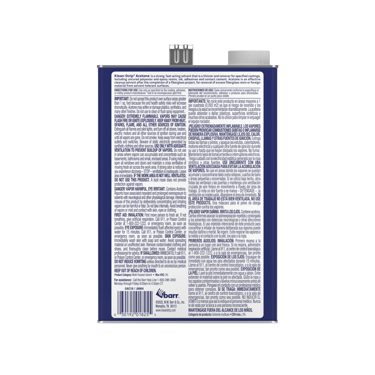 Acetone 1 Gallon L4027