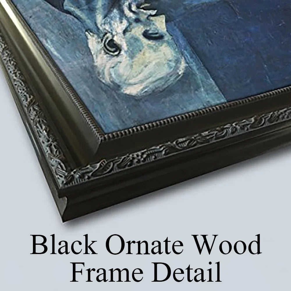 18x24 Black Ornate Framed Double Matted Art Print U965