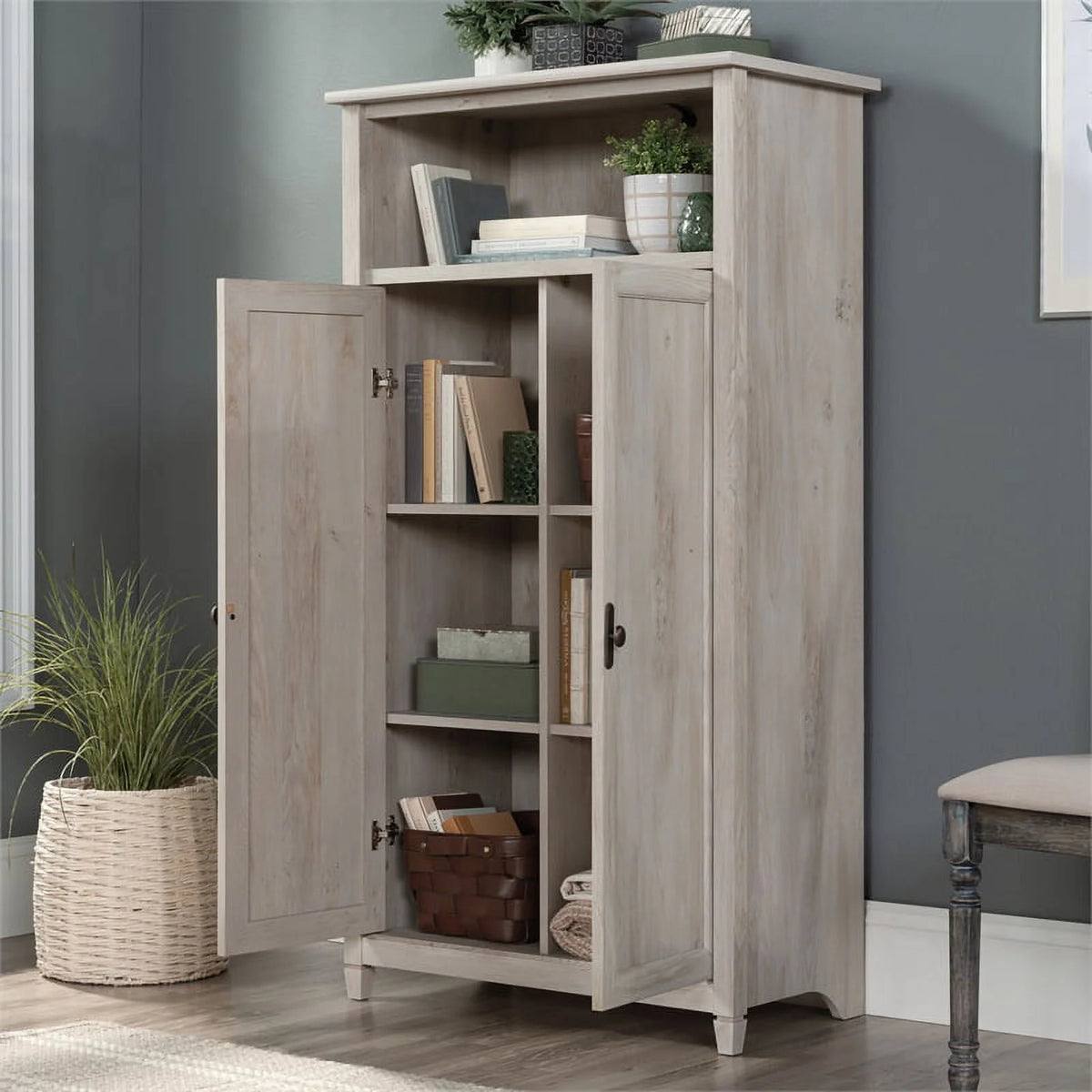 Engineered Wood Storage Cabinet in Chalked Chestnut H4618