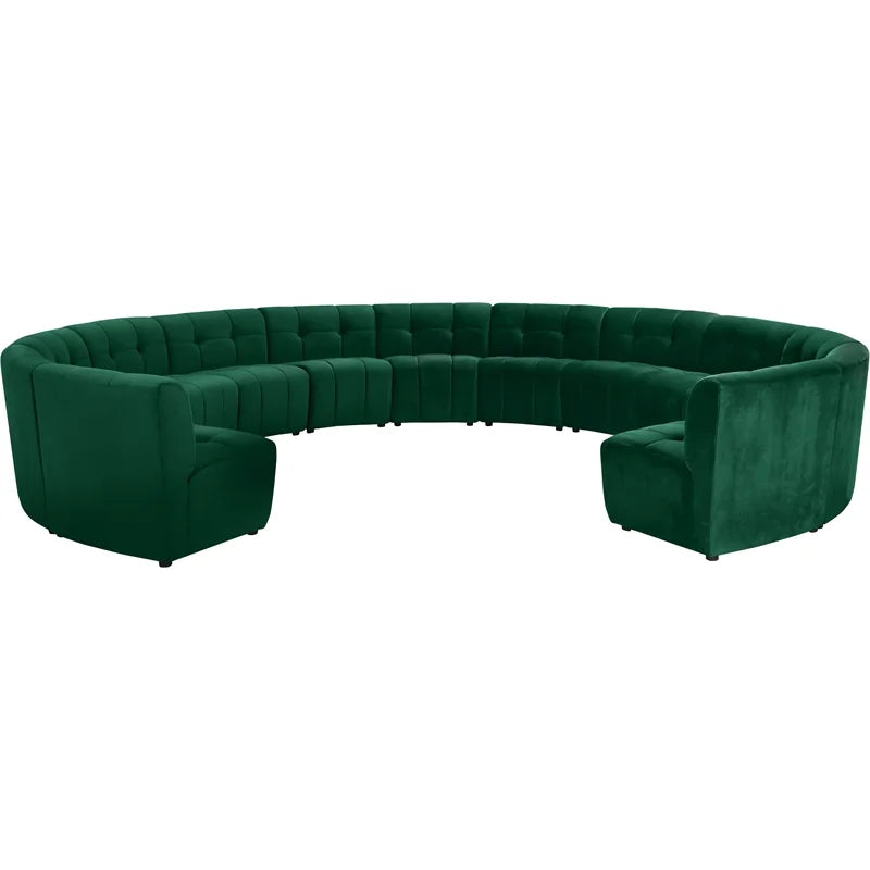 Green Velvet Sectional Sofa K2091