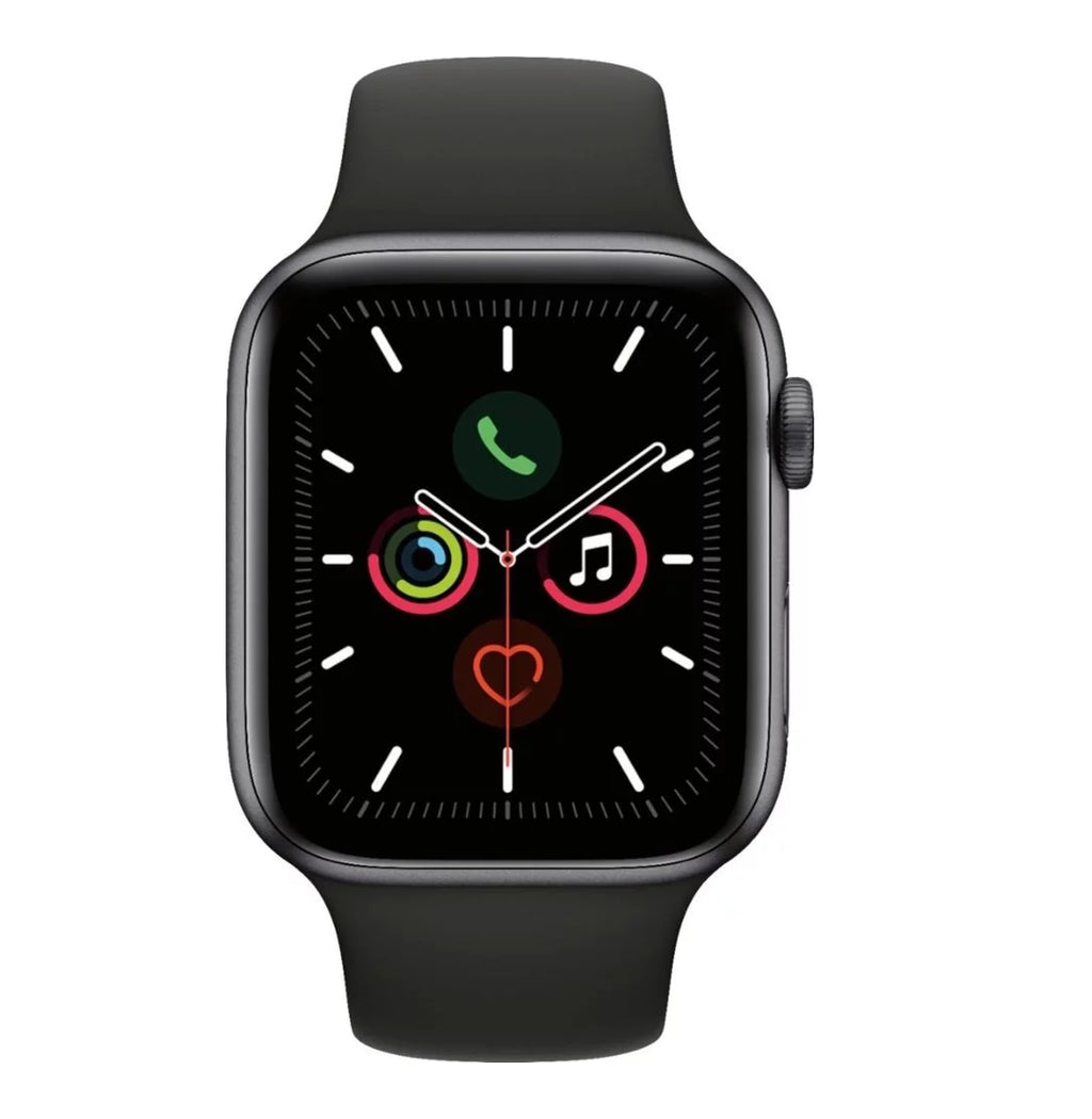 Restored Apple Watch GPS+Cellular 44mm Space Gray Case & Black Sport Band M2896