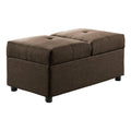Wood Storage Ottoman with Chair in Brown U786636