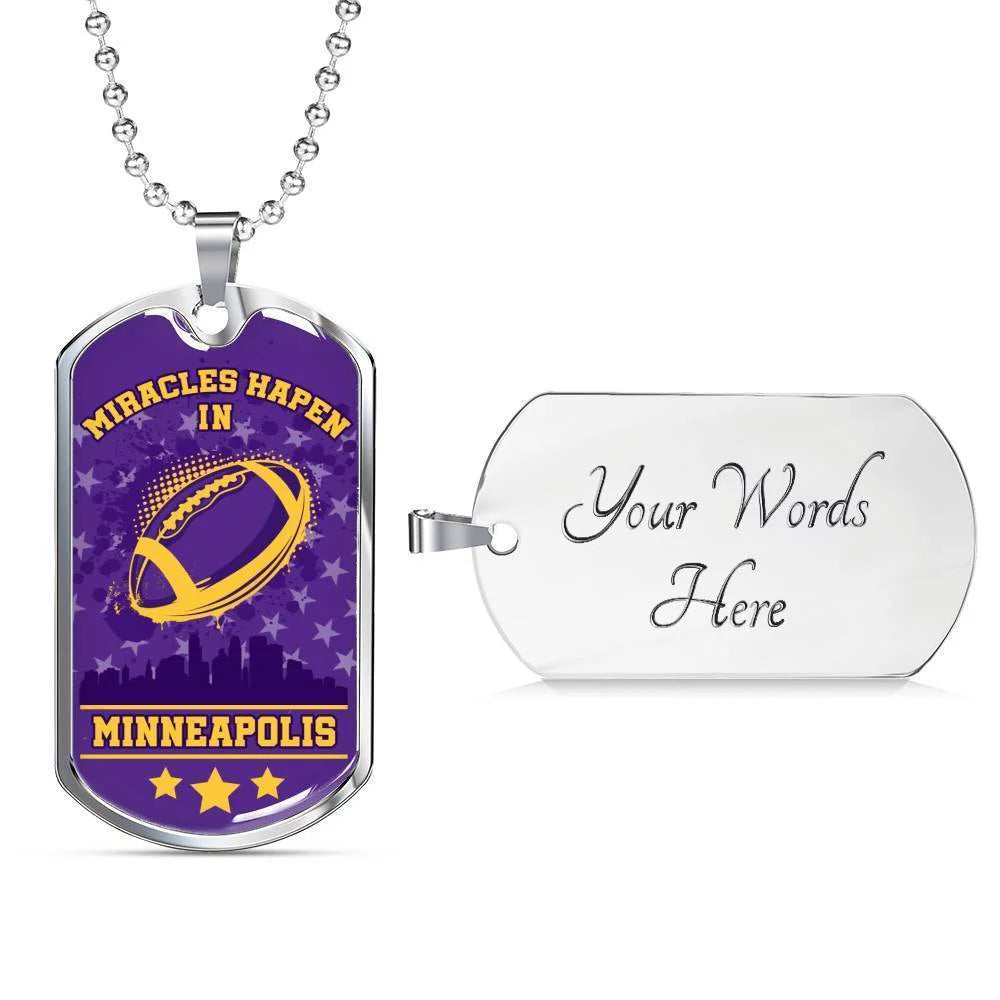 Stainless Steel or 18k Gold Dog Tag Necklace O702