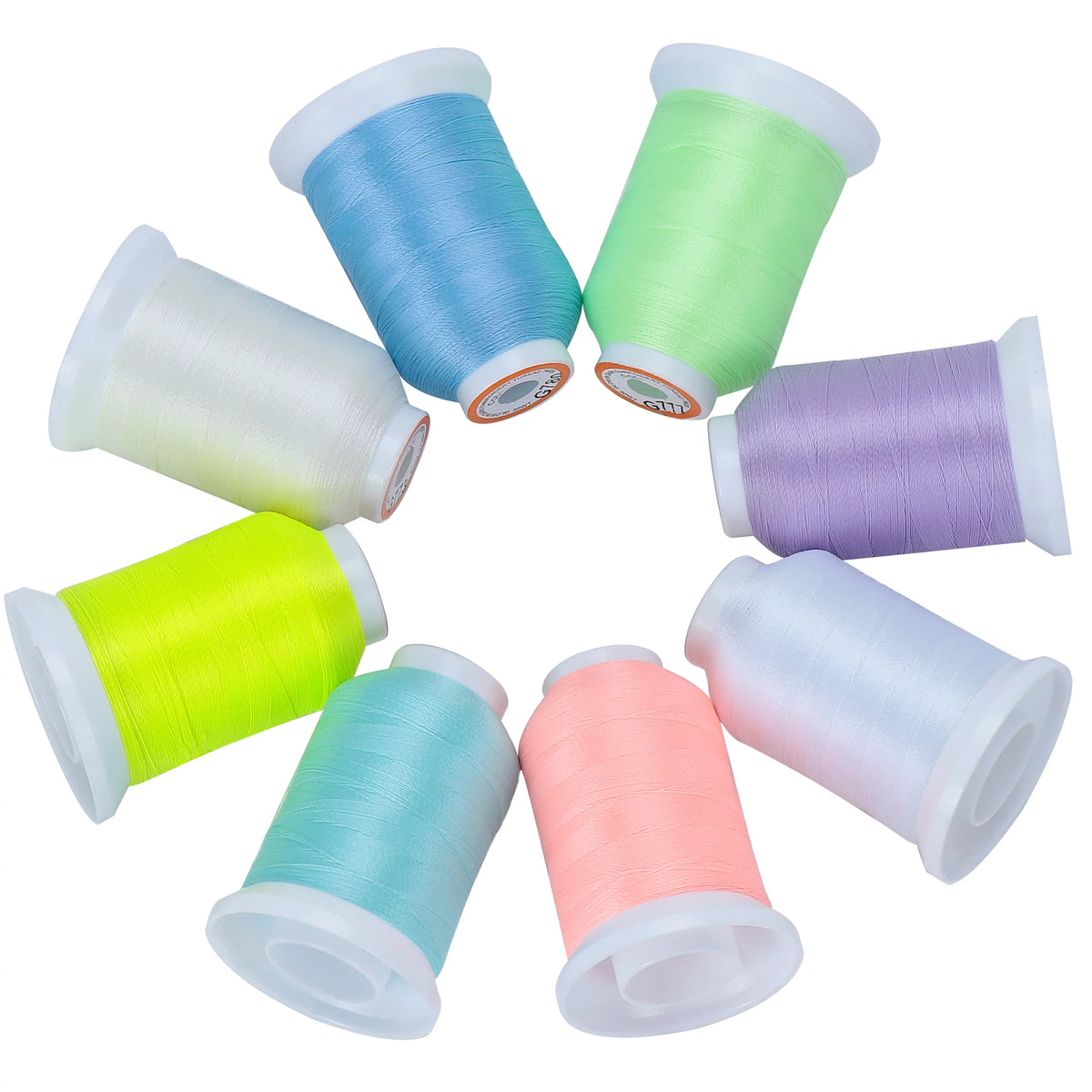 8 Colors Glow in The Dark Embroidery Machine Thread Kit B836241