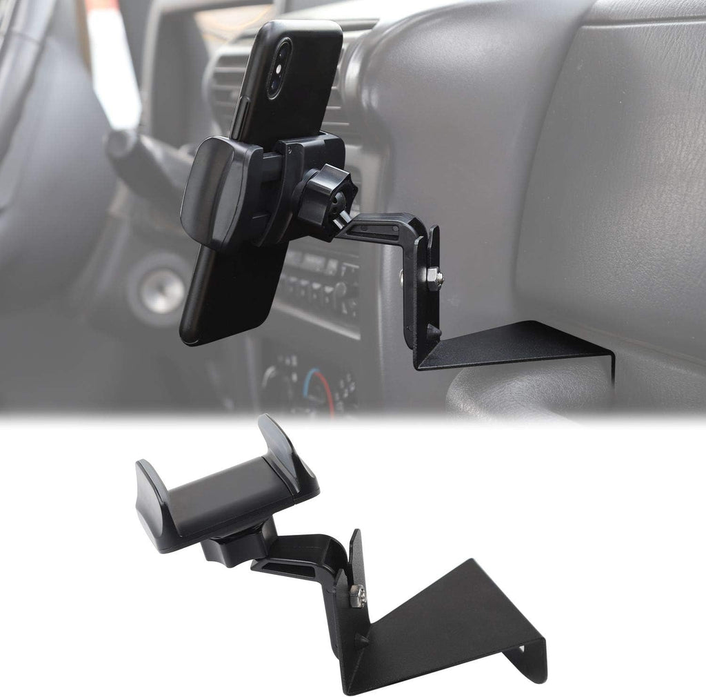 Black 2 in 1 Phone Holder Mount Bracket for Jeep Wrangler A297