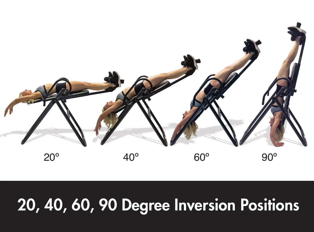 Black 300lb Weight Capacity Heat and Vibration Massage Inversion Table F254695