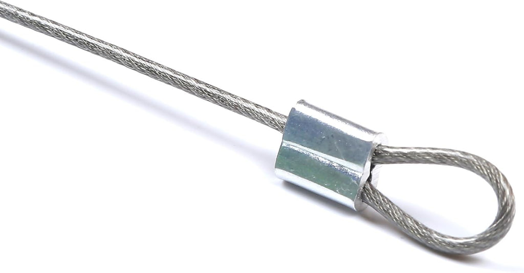 Stainless Steel Lanyard Cable Tether 2 Loops with Quick Release Ring Rubber Coating 12 (30.5cm) Set of 10 W4226