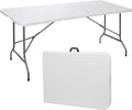 4ft White Plastic Folding Table J56351