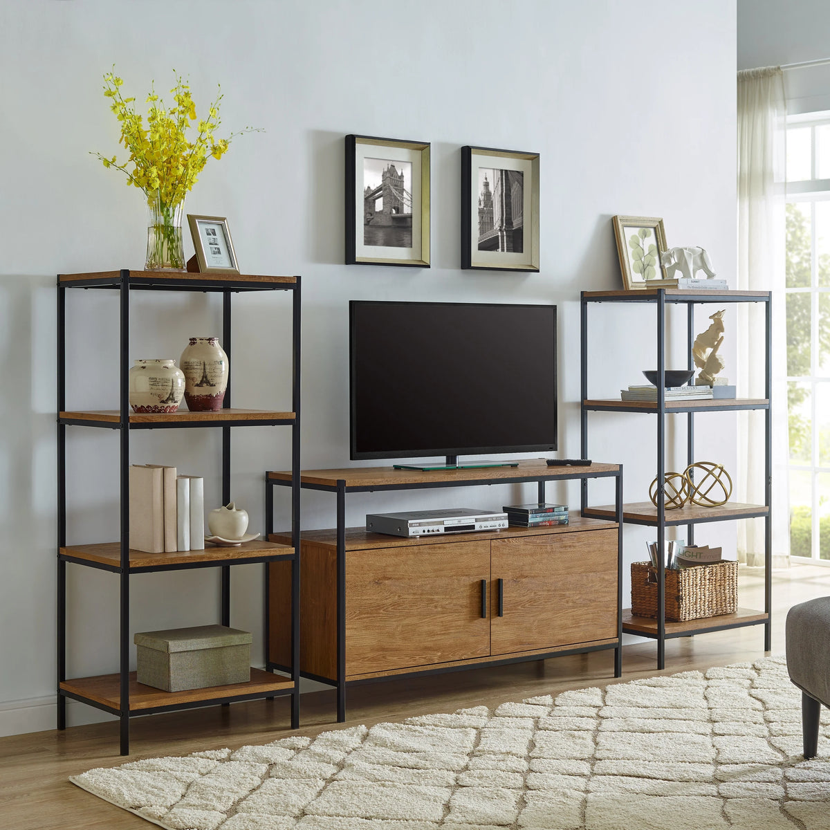 4 Tier Rustic Industrial Bookshelf X9816