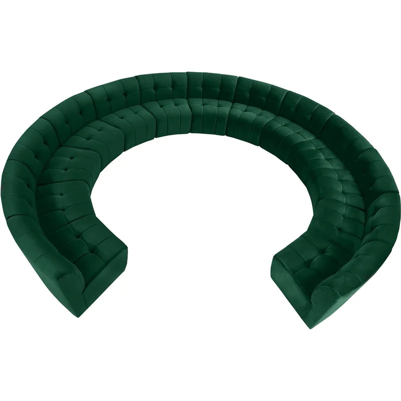Green Velvet Sectional Sofa K2091