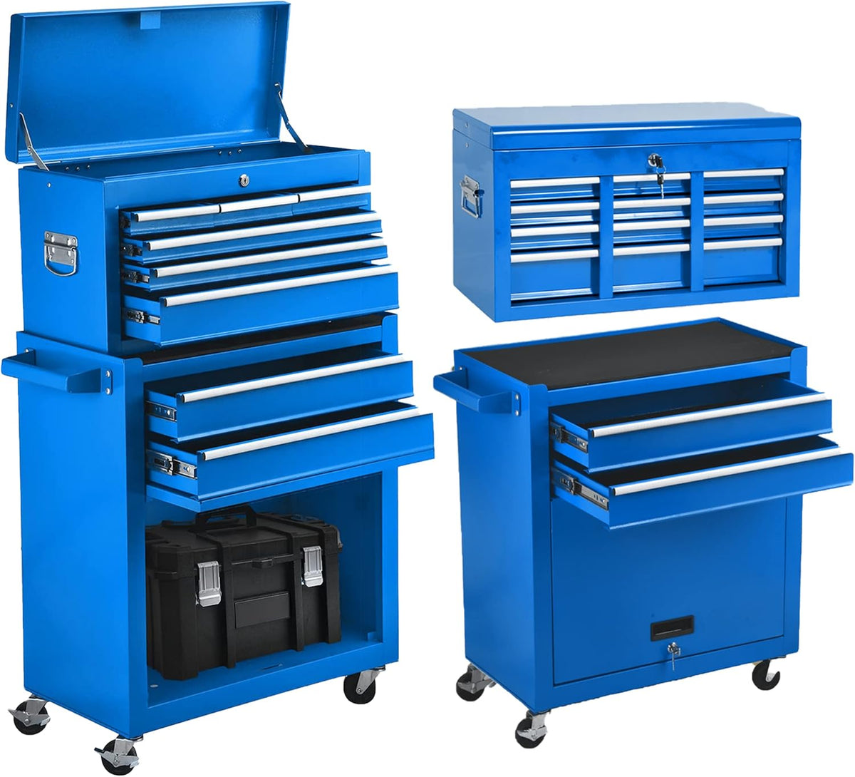 8-Drawer Blue Rolling Tool Chest with Lock U317249