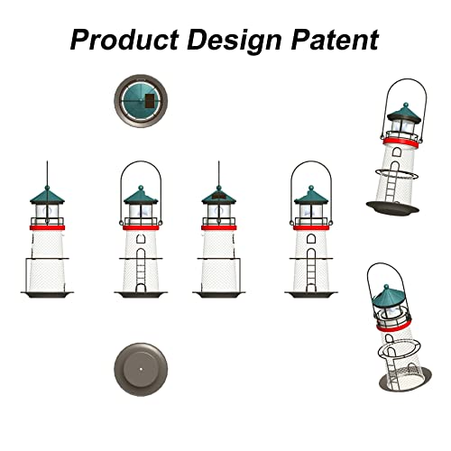 14'' Hanging Mesh Solar Bird Feeder with Rotating Beacon P43638