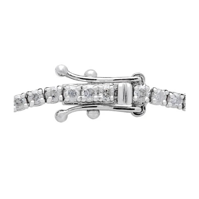 2ct Diamond Tennis Bracelet 14K White Gold 7" A3073