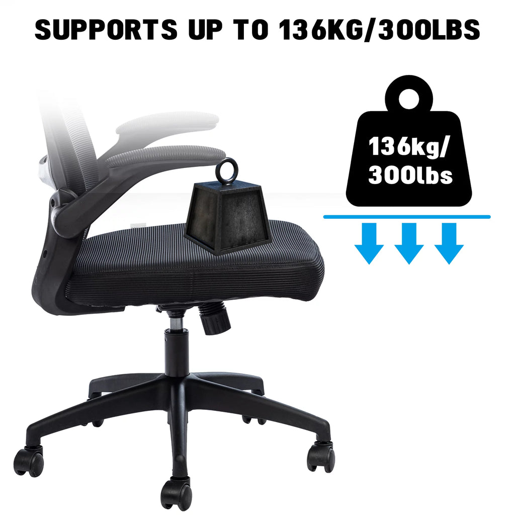 Black Ergonomic Office Chair with Lumbar Support W3417