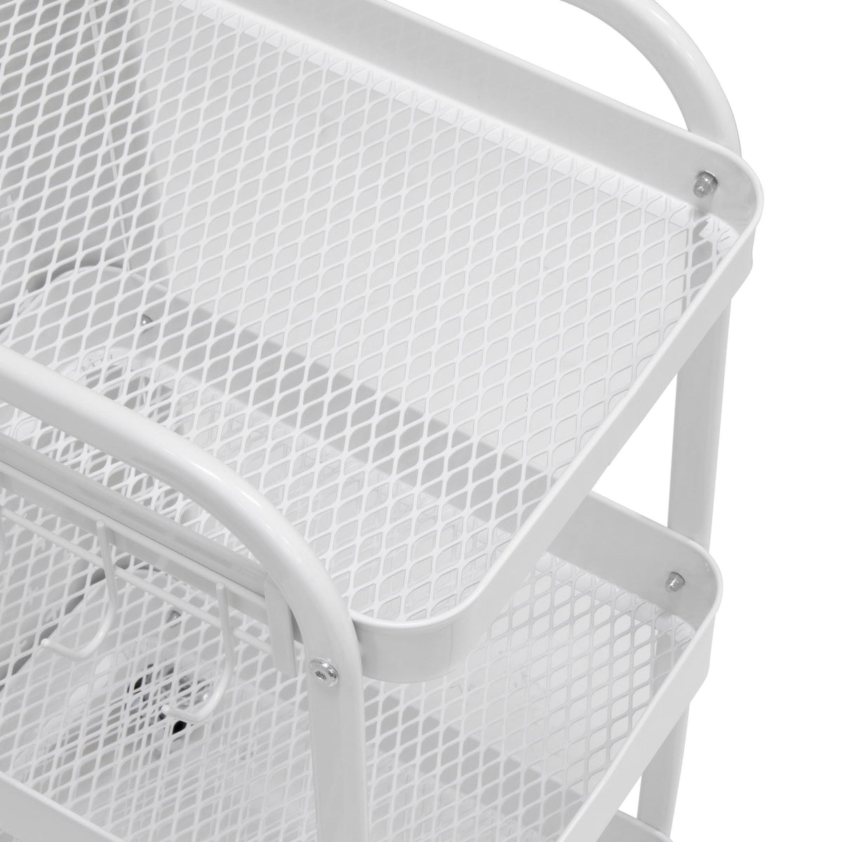 White 3-Tier Metal Utility Cart T63844
