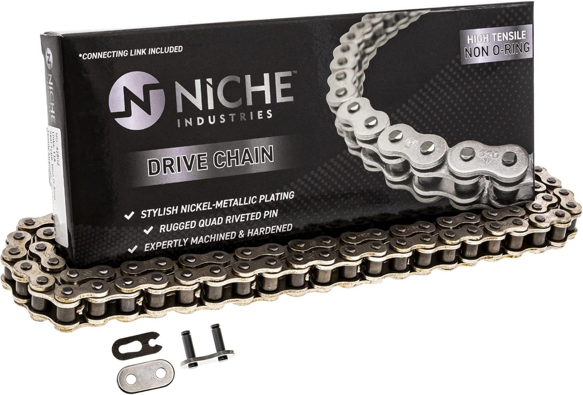 Drive Sprocket Chain Combo Front 14 Rear 47 Tooth 428HZ Standard 122 Links Pack of 2 R745